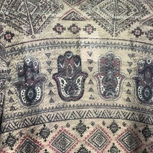 Hamsa hand cardigan